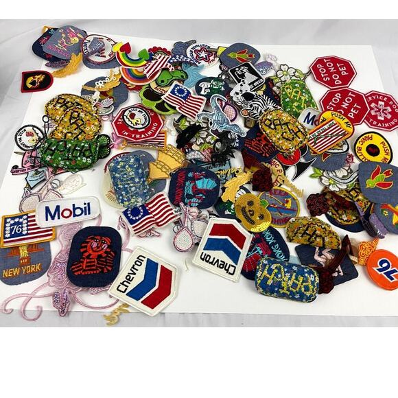150 PC Assorted Sewing Applique Patches Iron on Sew On NEW Mixed Sequin Crafting - Picture 1 of 16